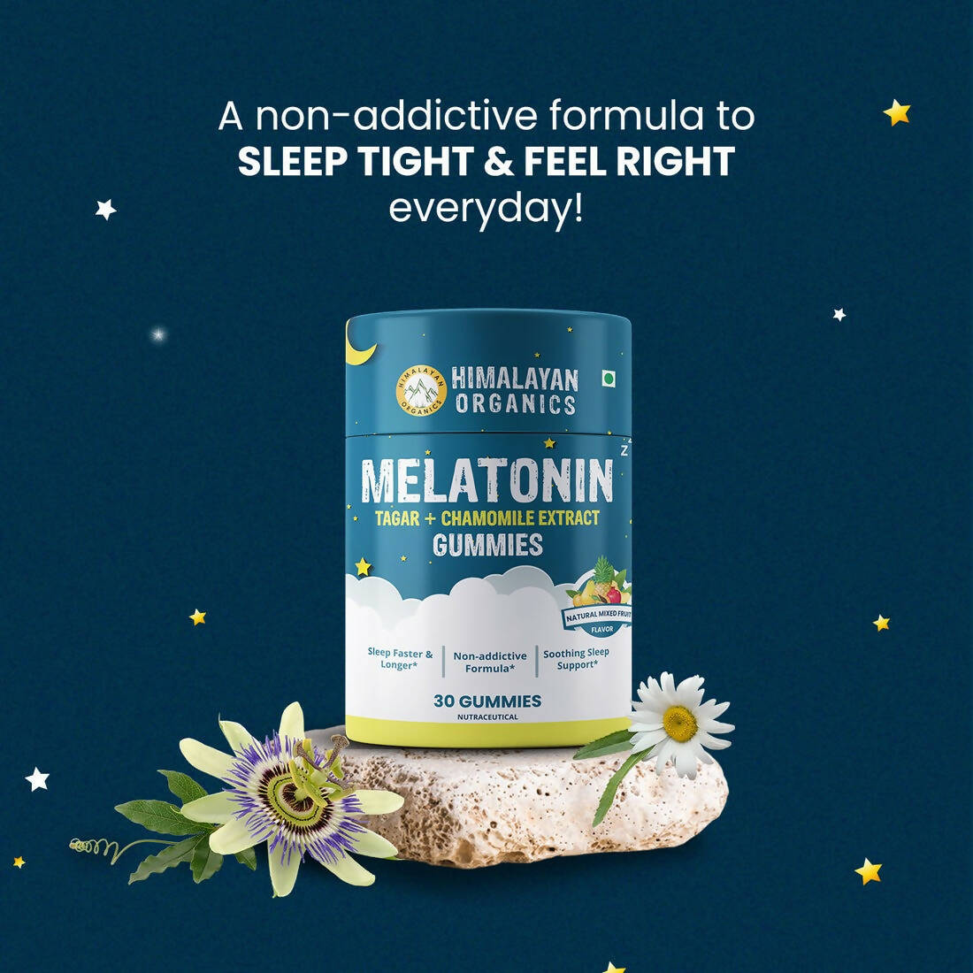 Himalayan Organics Melatonin Tagar + Chamomile Extract Gummies