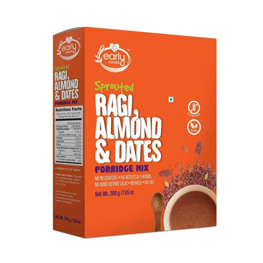 Early Foods Sprouted Ragi Almond Date Porridge Mix, Australia, Canada 