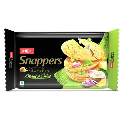 Unibic Foods Snappers Potato Crackers - Cream & Onion