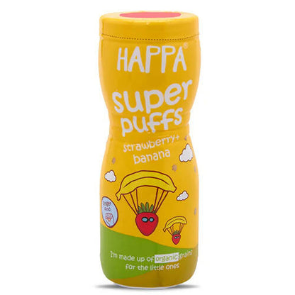 Happa Multigrain Strawberry & Banana Melts Super Puffs (8 Months+), Australia, Canada 