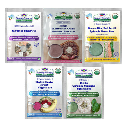 TummyFriendly Foods Organic Stage3 Sprouted Porridge Mixes Trial Packs Combo, Australia, Canada 