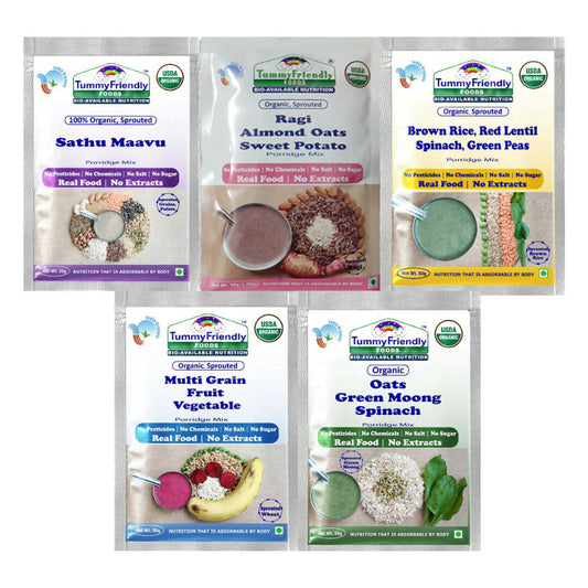 TummyFriendly Foods Organic Stage3 Sprouted Porridge Mixes Trial Packs Combo, Australia, Canada 