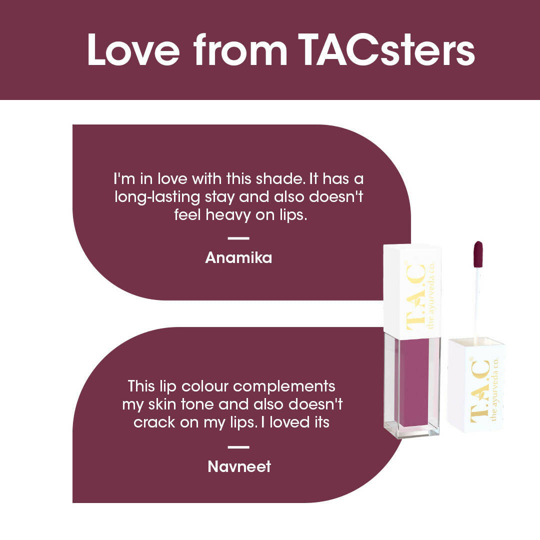 TAC - The Ayurveda Co. Liquid Matte Velvet Mauve Lipstick