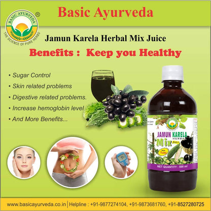 Basic Ayurveda Jamun Karela Herbal Mix Juice