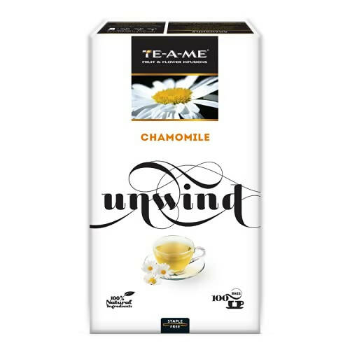 TE-A-ME Unwind Chamomile Herbal Tea Bags TrueCure