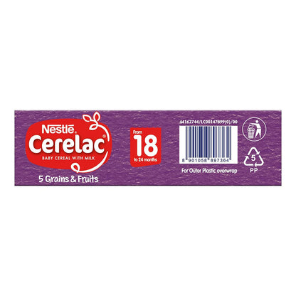 Nestle Cerelac Baby Cereal with Milk, 5 Grains & Fruits  From 18 to 24 Months