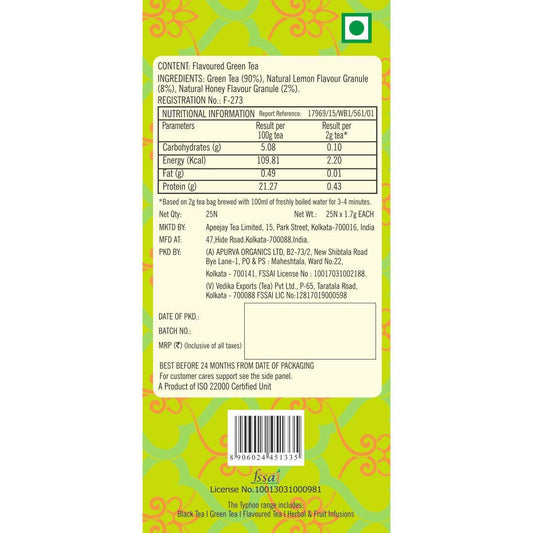Typhoo Cleansing Lemon & Honey Green Tea Bags