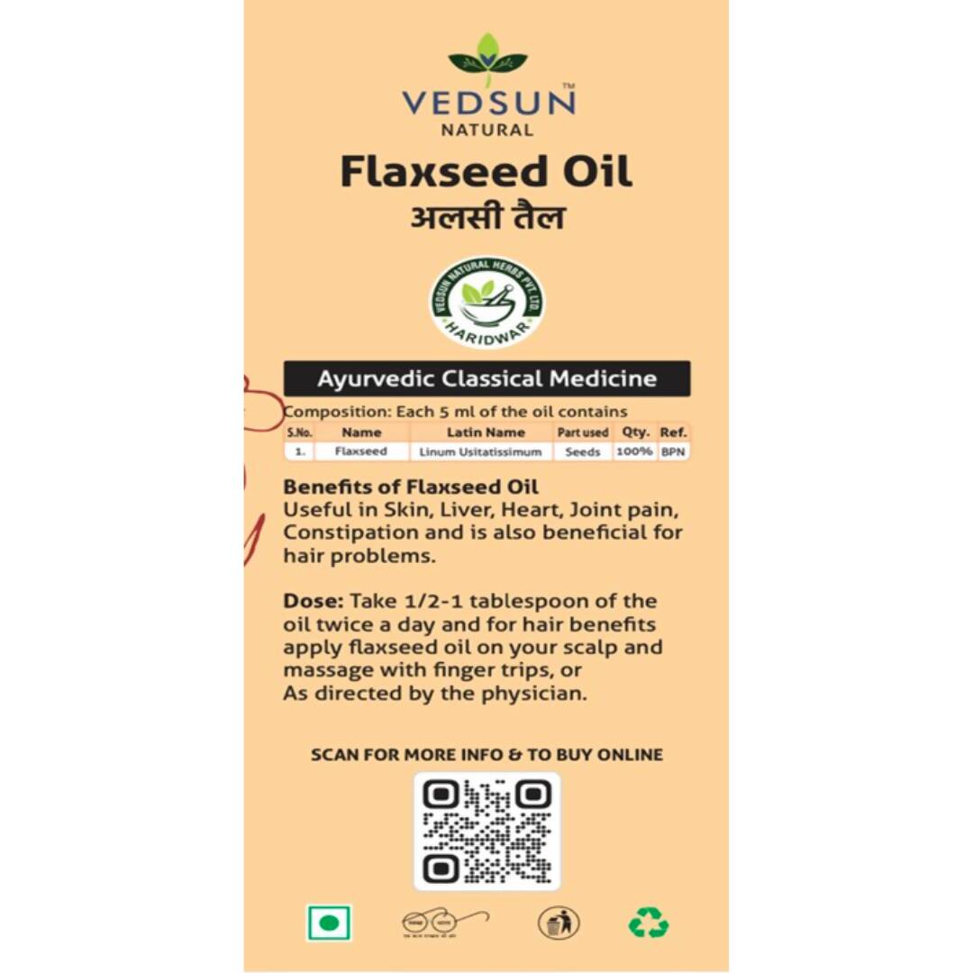 Vedsun Naturals Flax Seed Oil - Drmedicart