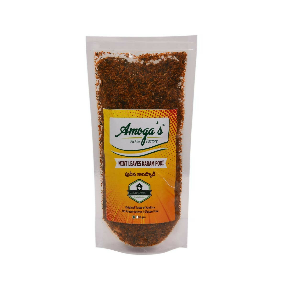 Amoga's Pickles Factory Mint Leaves Karam Podi, Australia, Canada 