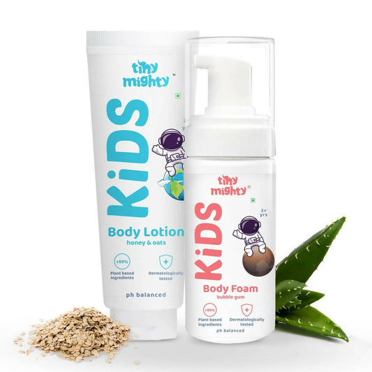 Tiny Mighty Kids Foam Body Wash And Body Lotion Combo, Australia, Canada 