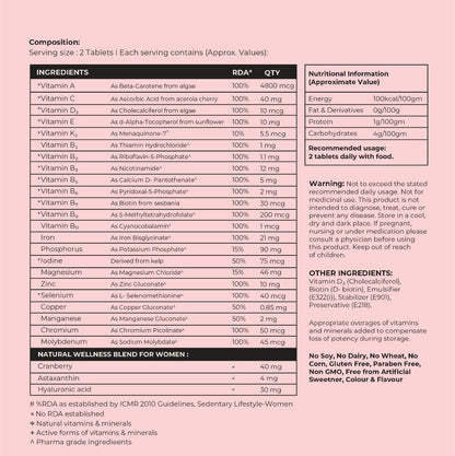 Cureveda Essential Multivitamins For Women Tablets