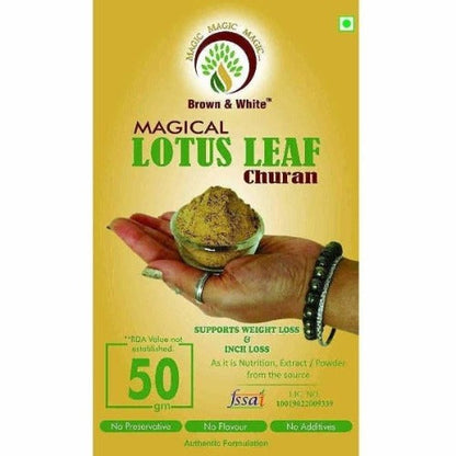 Brown & White Magical Lotus Leaf Churan (50gm) - BUDNE