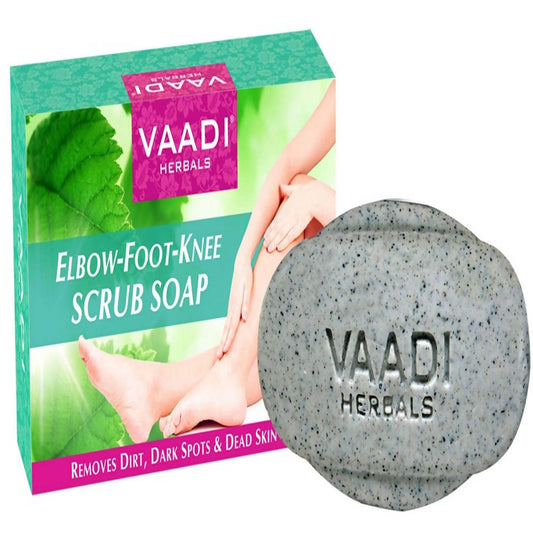 Vaadi Herbals Elbow Foot Knee Scrub Soap with Almond and Walnut Scrub TrueCure