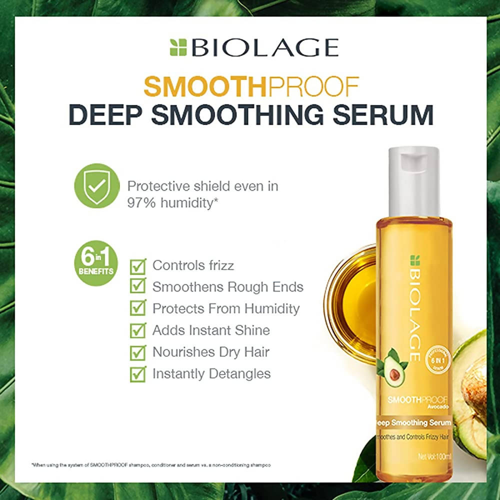 Biolage Smoothproof Avocado Deep Smoothing Serum Deep Smoothening With Avocado & Grape Seed Oil