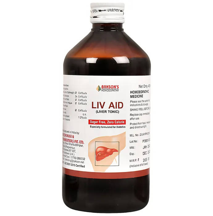 Bakson's Homeopathy Liv Aid Liver Tonic Sugar Free