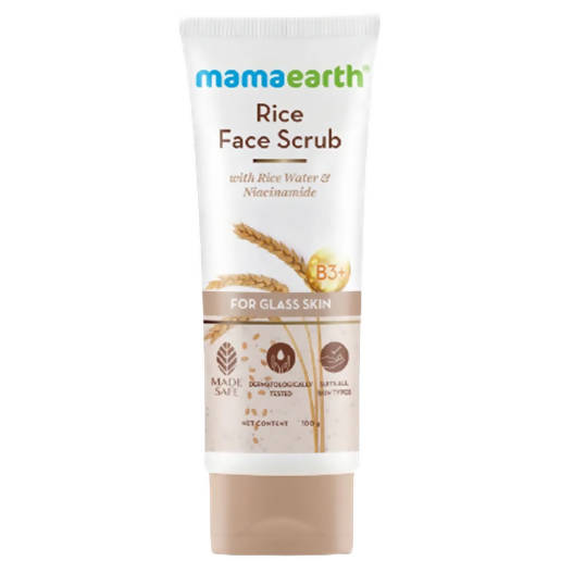 Mamaearth Rice Face Scrub With Rice Water & Niacinamide 