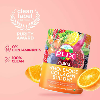 PLIX The Plant Fix Wholefood Collagen Builder Powder for Skin - Orange