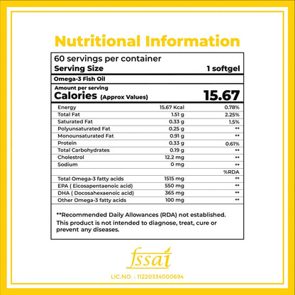 Boldfit Omega-3 Fish Oil Triple Strength Softgels