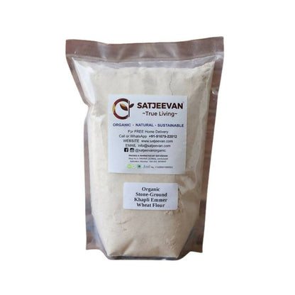 Satjeevan Organic Stone-Ground Khapli Emmer Wheat Flour