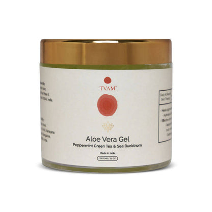 Tvam Peppermint, Green Tea & Sea Buckthorn Aloe Vera Gel 