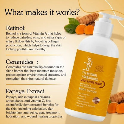 Bake 1% Retinol & Ceramides Body Lotion