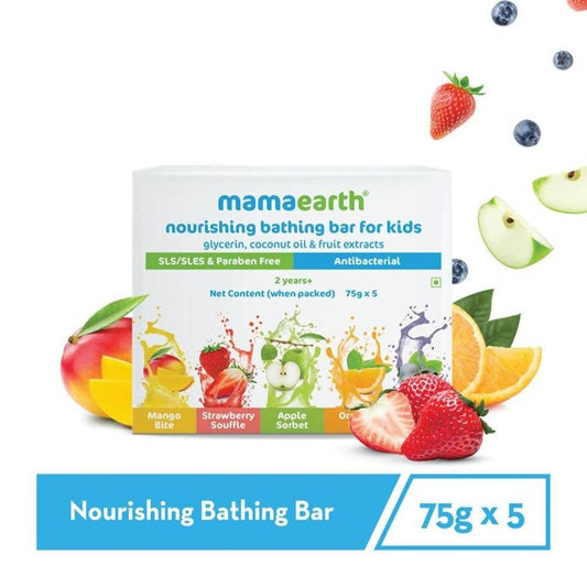 Mamaearth Nourishing Bathing Bar Soap For Kids  ( Pack of 5)