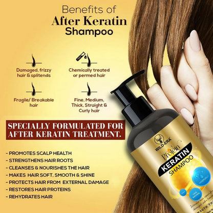 Wildera Keratin Smooth Shampoo with Keratin and Argan Oil