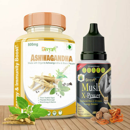 Divya Shree Ashwagandha Capsule & Musli Oil Combo