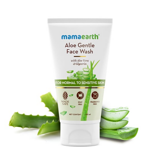 Mamaearth Aloe Gentle Face Wash for Normal to Sensitive Skin 