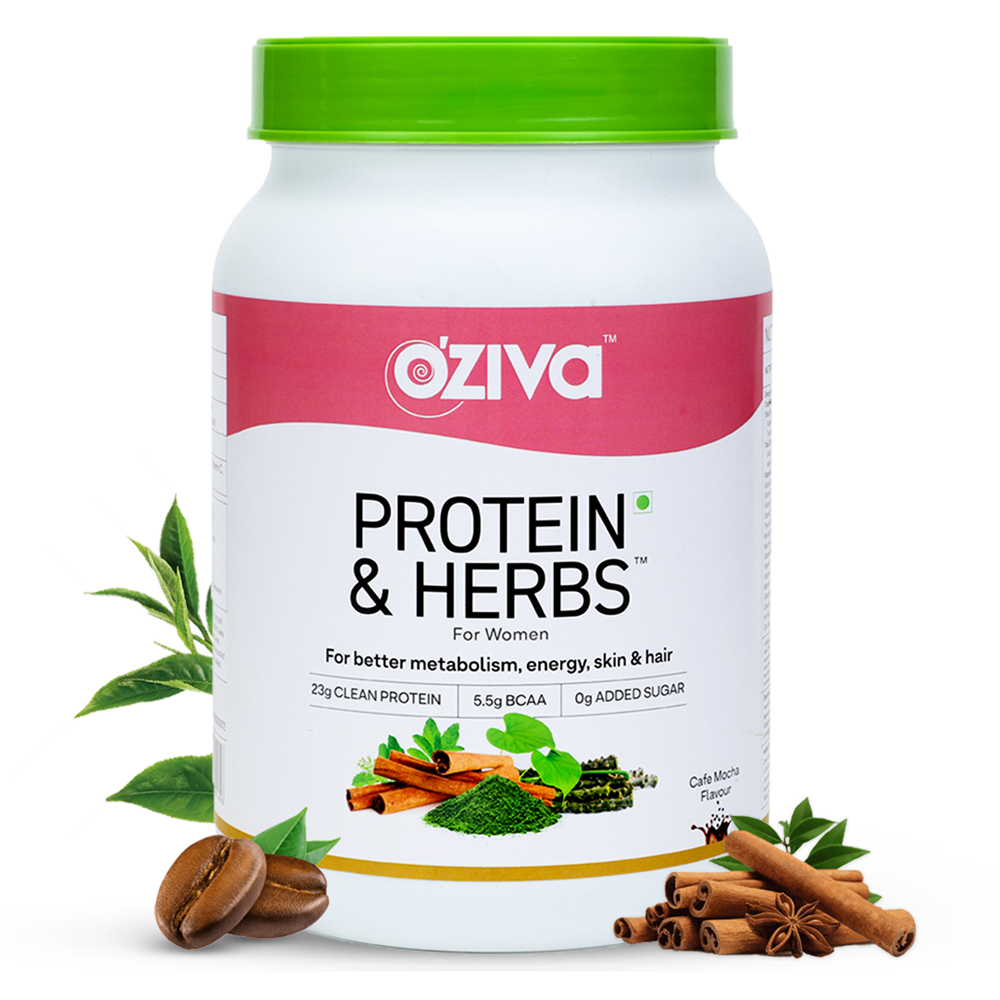 OZiva Protein & Herbs For Women Caf mocha  31 serving