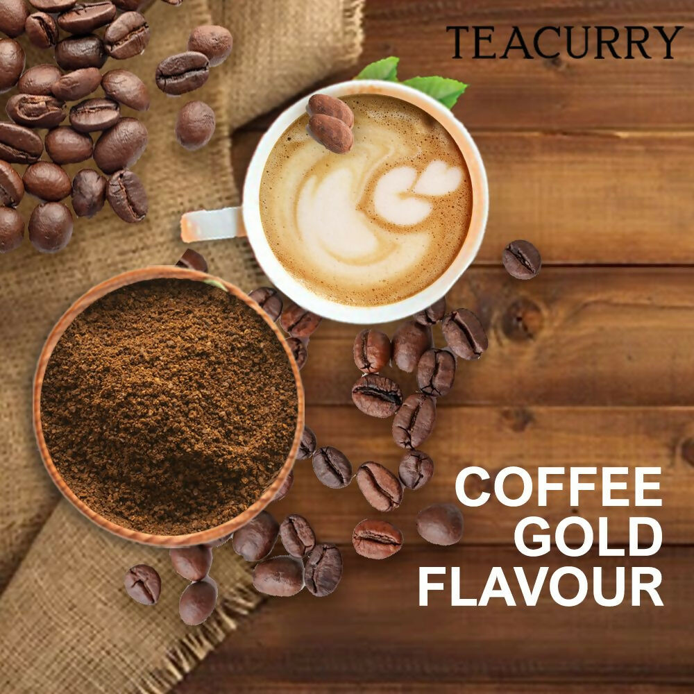 Teacurry Gold Instant Coffee Powder - Arabica Freeze Dried Coffee for Instant Hot & Cold Coffee