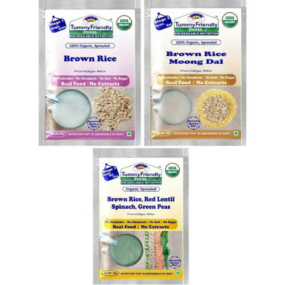 TummyFriendly Foods Certified Brown Rice Porridge Mixes Stage1, Stage2, Stage3, Australia, Canada 