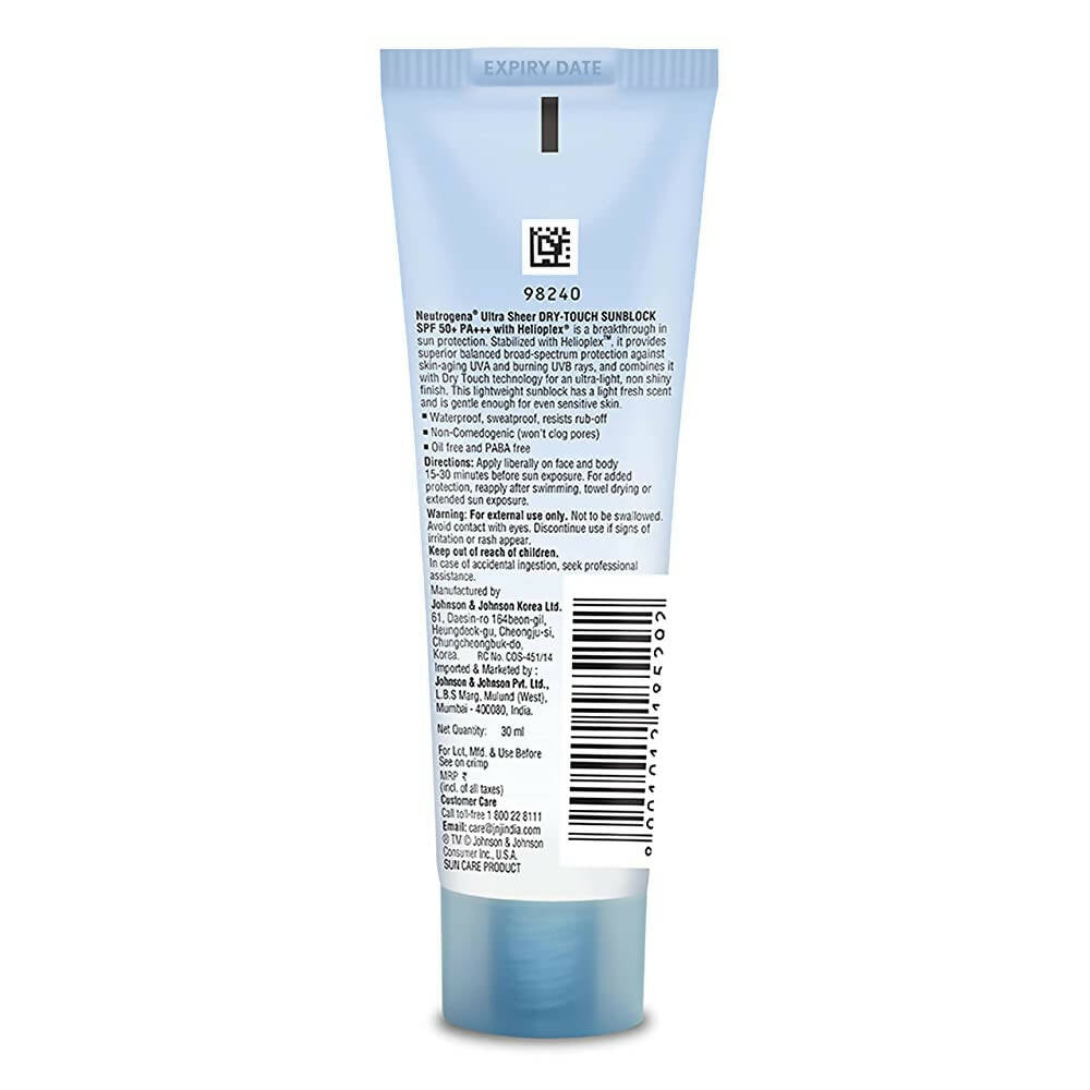 Neutrogena Ultra Sheer Sunscreen, SPF 50+