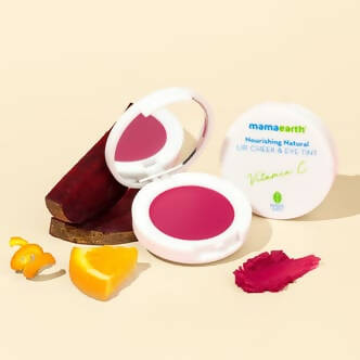 Mamaearth Nourishing Natural Lip Cheek & Eye Tint With Vitamin C & Beetroot-Beet Red