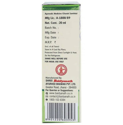 Baidyanath Jhansi Anu Taila Ayurvedic Nasal Drops