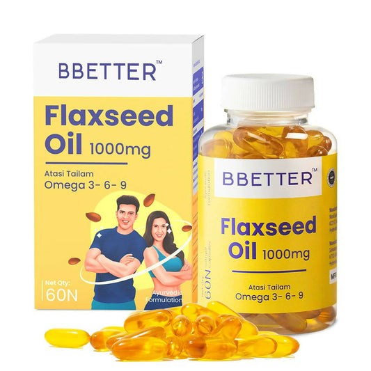 BBETTER Omega 3 6 9 Flaxseed Oil Capsules  