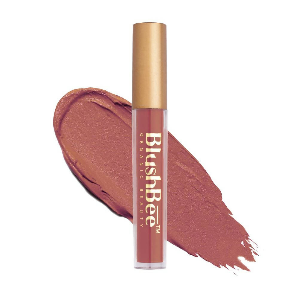 BlushBee Organic Beauty Lip Nourishing Liquid Lipstick Nude Pink TrueCure