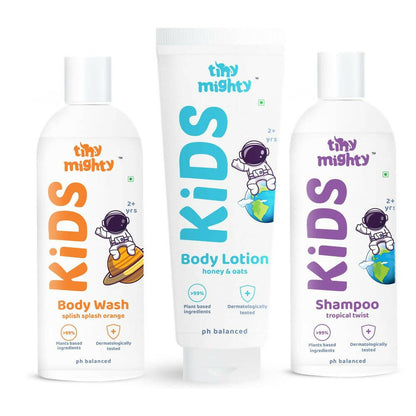 Tiny Mighty Kids Shampoo, Body Wash And Body Lotion Combo, Australia, Canada 