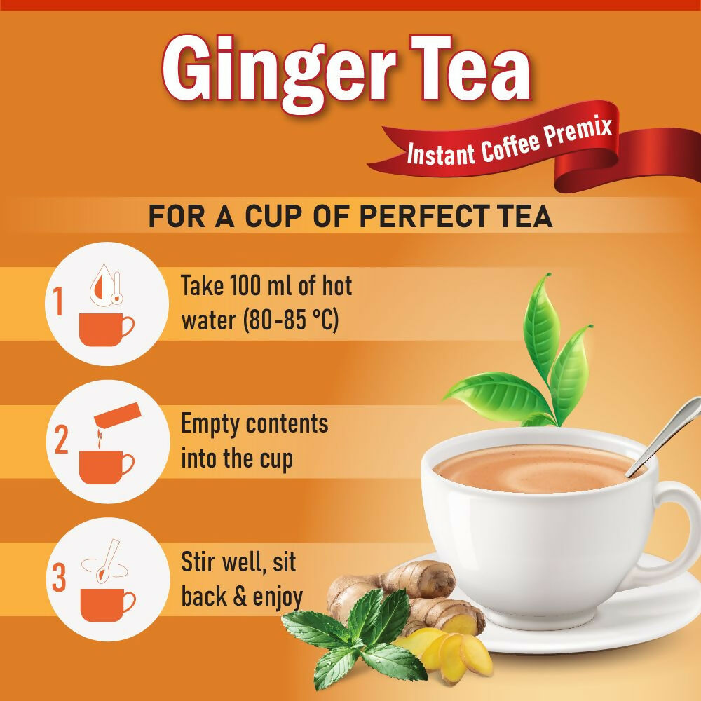 Naivedyam Ginger Instant Tea Premix Powder Sachets