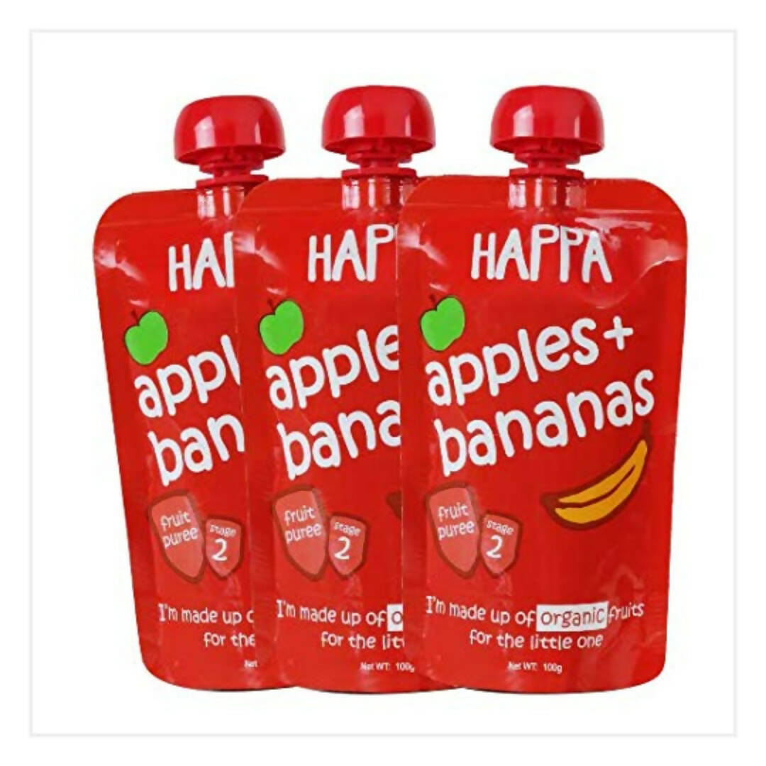 Happa Organic Food, Fruit Puree (Apple+Banana), Australia, Canada 