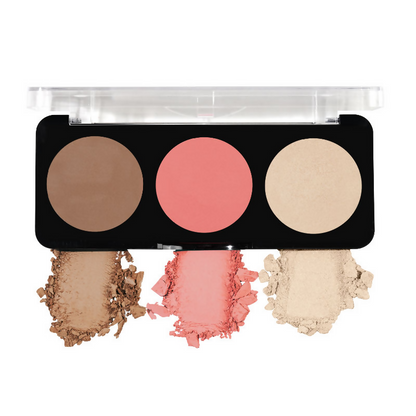 Swiss Beauty Cheek-A-Boo 3 In 1 Blusher Contour & Highlighter 2 TrueCure