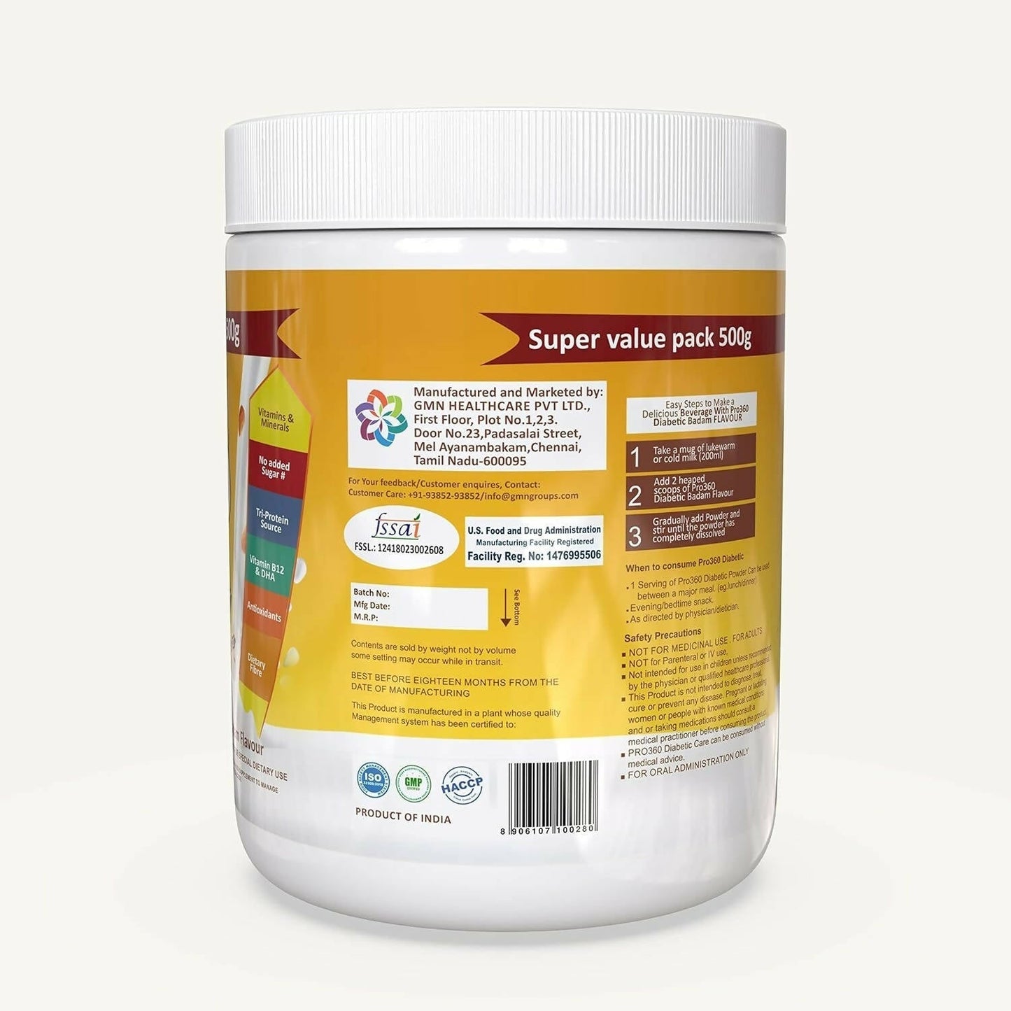 Pro360 Diabetic Care Protein Powder