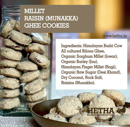 Hetha Millet Raisin (Munakka) Cookies with Ghee