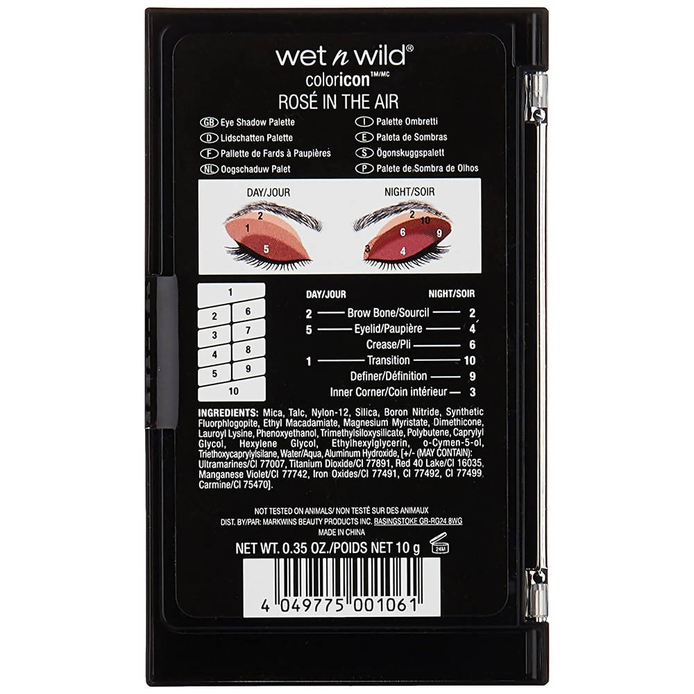 Wet n Wild Color Icon Eyeshadow 10 Pan Palette - Rose In The Air