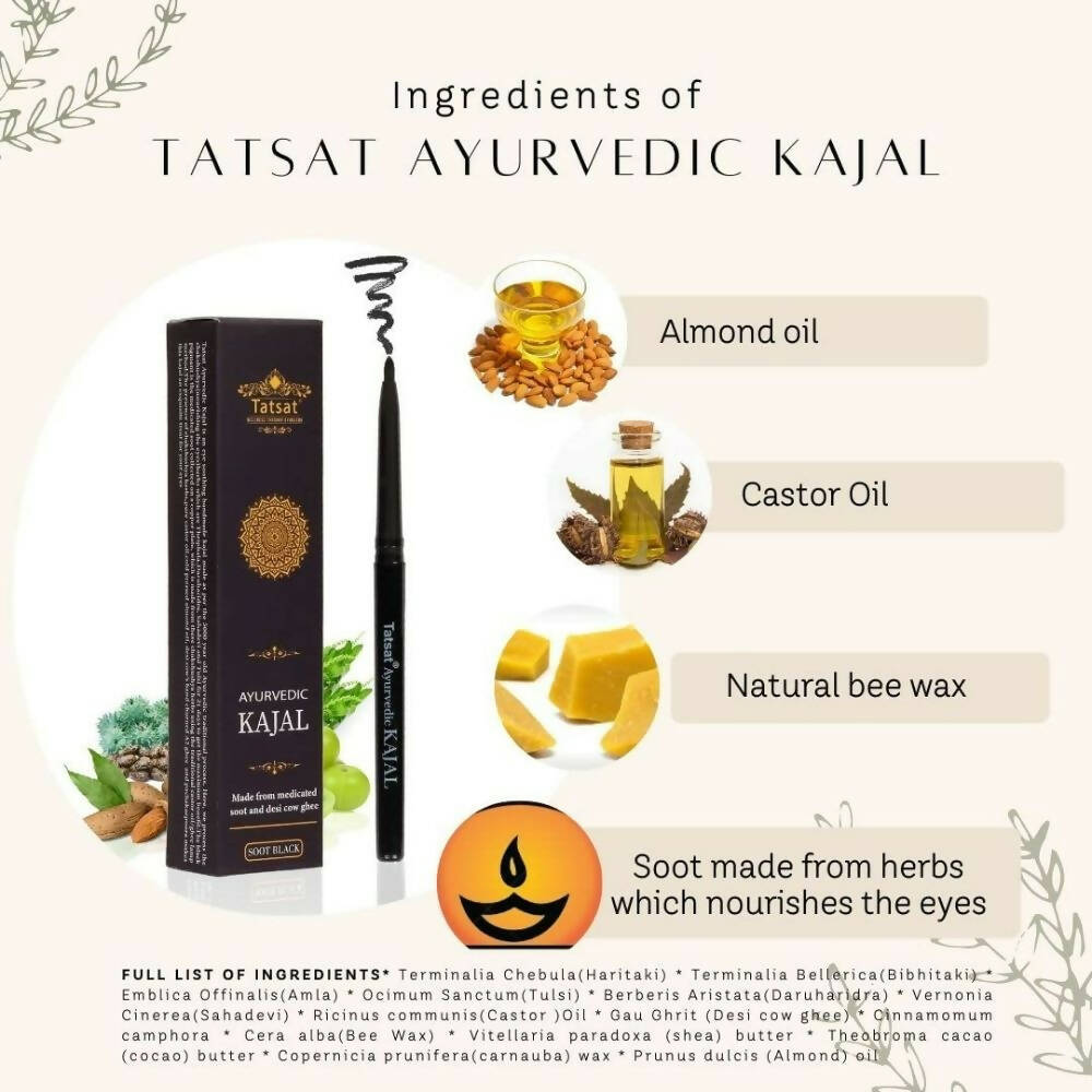 Tatsat 100% Natural Ayurvedic Kajal Pencil