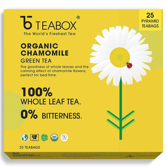 Teabox Organic Chamomile Green Tea Bags