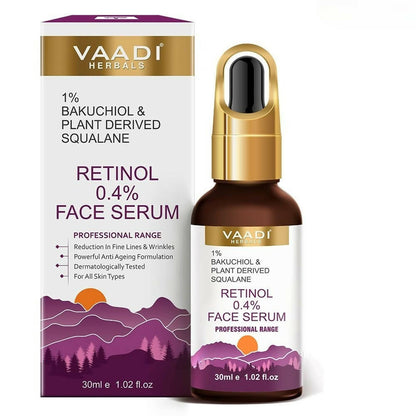 Vaadi Herbals Retinol 0.4% Face Serum With 1% Baluchiol & Plant Derived Squalane TrueCure