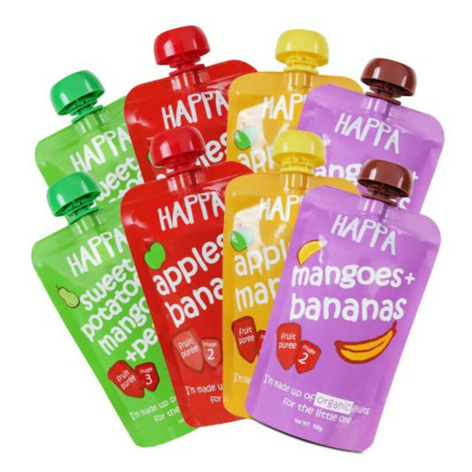 Happa Organic Food for Little one, Fruit Puree Combo, Australia, Canada 