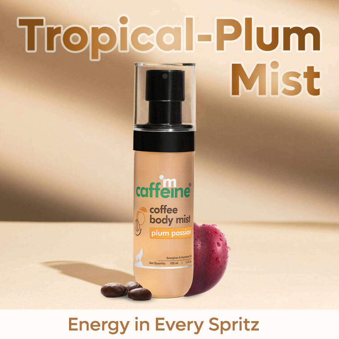 mCaffeine Plum Passion Energizing Coffee Body Mist