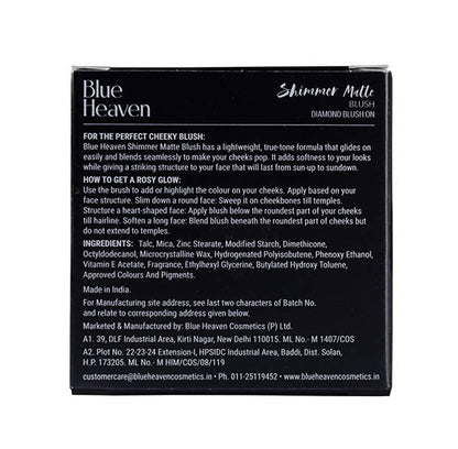 Blue Heaven Shimmer Matte Blush Shade 505